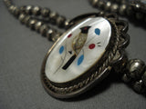 Native American Vintage Navajo Turquoise Sterling Silver Bracelet Necklace Set Old-Nativo Arts