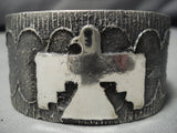 Native American Wide Huge Heavy Flying Thunderbird Sterling Silver Cuff Bracelet0 100 Grams!-Nativo Arts
