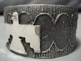 Native American Wide Huge Heavy Flying Thunderbird Sterling Silver Cuff Bracelet0 100 Grams!-Nativo Arts