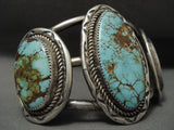 Natural Huge Blue Royston Turquoise Vintage Navajo Native American Jewelry Silver Bracelet-Nativo Arts