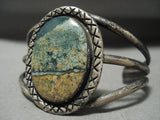Natural Nature Scene Agate Vintage Navajo Native American Jewelry Silver Bracelet-Nativo Arts