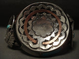 Omg Detailed Huge Vintage Navajo 'Triple Basket' Turquoise Native American Jewelry Silver Bracelet-Nativo Arts