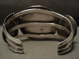 Omg Detailed Huge Vintage Navajo 'Triple Basket' Turquoise Native American Jewelry Silver Bracelet-Nativo Arts