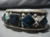One Of Best Vintage Native American Jewelry Navajo Last Chance Turquoise Sterling Silver Bracelet Old-Nativo Arts