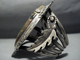 One Of Best Vintage Native American Jewelry Navajo Natural Green Turquoise Sterling Silver Bracelet-Nativo Arts