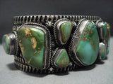 One Of Best Vintage Native American Jewelry Navajo Natural Royston Turquoise Sterling Silver Bracelet-Nativo Arts