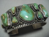 One Of Best Vintage Native American Jewelry Navajo Natural Royston Turquoise Sterling Silver Bracelet-Nativo Arts