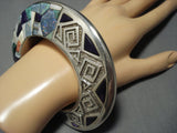 One Of Best Vintage Navajo Hank Whitethorne Turquoise Sterling Silver Bracelet-Nativo Arts