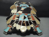 One Of Biggest And Best Vintage Zuni Kachian Turquoise Sterling Silver Bracelet-Nativo Arts