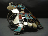 One Of Biggest And Best Vintage Zuni Kachian Turquoise Sterling Silver Bracelet-Nativo Arts