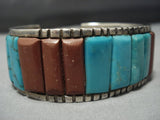 One Of Most Unique Vintage Native American Jewelry Navajo Kirk Smith Turquoise Sterling Silver Bracelet-Nativo Arts