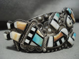 One Of The Best Ever Vintage Zuni Turquoise Kachina Bracelet Bracelet Old-Nativo Arts