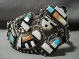 One Of The Best Ever Vintage Zuni Turquoise Kachina Bracelet Bracelet Old-Nativo Arts