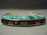 One Of The Best Modern Inlay **midnight Kachina** Turquoise Sugulite Bracelet-Nativo Arts