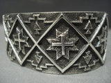 One Of The Best Navajo Aaron Anderson Sterling Native American Jewelry Silver Bracelet-Nativo Arts