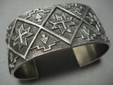 One Of The Best Navajo Aaron Anderson Sterling Native American Jewelry Silver Bracelet-Nativo Arts