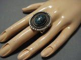 One Of The Best Vintage Native American Jewelry Navajo Bisbee Turquoise Sterling Silver Ring Old-Nativo Arts