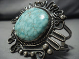 One Of The Best Vintage Native American Jewelry Navajo Carico Lake Turquoise Sterling Silver Bracelet-Nativo Arts