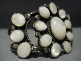 One Of The Best Vintage Native American Jewelry Navajo Pearl Satellite Sterling Silver Bracelet-Nativo Arts