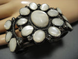 One Of The Best Vintage Native American Jewelry Navajo Pearl Satellite Sterling Silver Bracelet-Nativo Arts