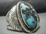 One Of The Best Vintage Native American Jewelry Navajo Persin Turquoise Sterling Silver Bracelet-Nativo Arts