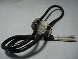 One Of The Best Vintage Native American Jewelry Navajo Thomas Singer Sterling Silver Turquoise Bolo Tie-Nativo Arts