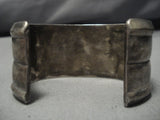 One Of The Best Vintage Native American Jewelry Zuni Turquoise Inlay Sterling Silver Bracelet Old Cuff-Nativo Arts