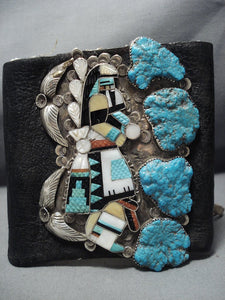 One Of The Best Vintage Native American Jewelry Zuni Turquoise Sterling Silver Ketoh Bracelet Old-Nativo Arts