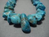 One Of The Best Vintage Native American Navajo Choker Sterling Silver Turquoise Necklace Old-Nativo Arts