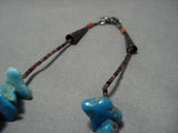 One Of The Best Vintage Native American Navajo Choker Sterling Silver Turquoise Necklace Old-Nativo Arts
