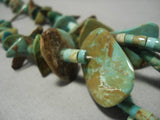 One Of The Best Vintage Native American Navajo Royston Turquoise Heishi Squaw Tie Necklace-Nativo Arts