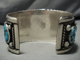 One Of The Best Vintage Native American Navajo Tom Moore Turquoise Sterling Silver Bracelet Old-Nativo Arts