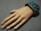 One Of The Best Vintage Native American Navajo Tom Moore Turquoise Sterling Silver Bracelet Old-Nativo Arts