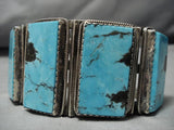 One Of The Best Vintage Native American Navajo Turquoise Sterling Silver Bracelet Old-Nativo Arts