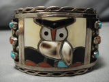 One Of The Best Vintage Native American Zuni Turquoise Sterling Silver Bracelet Old-Nativo Arts