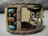 One Of The Best Vintage Native American Zuni Turquoise Sterling Silver Bracelet Old-Nativo Arts