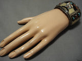 One Of The Best Vintage Native American Zuni Turquoise Sterling Silver Bracelet Old-Nativo Arts