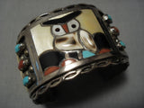 One Of The Best Vintage Native American Zuni Turquoise Sterling Silver Bracelet Old-Nativo Arts