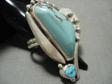 One Of The Best Vintage Navajo Adam Fierro Turquoise Native American Jewelry Silver Ring-Nativo Arts