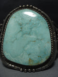 One Of The Best Vintage Navajo Carico Lake Turquoise Sterling Silver Bracelet-Nativo Arts