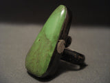 One Of The Best Vintage Navajo Gaspeite Native American Jewelry Silver Ring-Nativo Arts