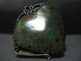One Of The Best Vintage Navajo Green Turquoise Sterling Native American Jewelry Silver Bracelet-Nativo Arts