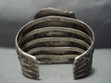 One Of The Best Vintage Navajo Green Turquoise Sterling Native American Jewelry Silver Bracelet-Nativo Arts
