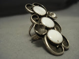 One Of The Best Vintage Navajo Mother Of Pearl Sterling Native American Jewelry Silver Ring-Nativo Arts