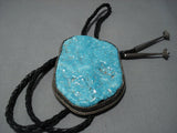 One Of The Best Vintage Navajo Sterling Silver Bolo Tie- Carl Irene Clark-Nativo Arts