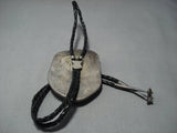 One Of The Best Vintage Navajo Sterling Silver Bolo Tie- Carl Irene Clark-Nativo Arts