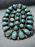 One Of The Best Vintage Navajo Turquoise Sterling Silver Native American Jewelry Ring-Nativo Arts