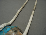 One Of The Best Vintage Santo Domingo Huge Turquoise Shell Necklace-Nativo Arts
