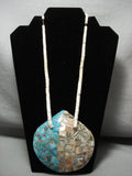 One Of The Best Vintage Santo Domingo Huge Turquoise Shell Necklace-Nativo Arts