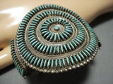One Of The Best Vintage Zuni Turquoise Needlepoint Sterling Silver Bracelet-Nativo Arts